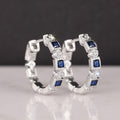European American Geometric Zircon Inlaid Earrings Light Luxury Engagement Wedding Jewelry view 3