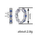 European American Geometric Zircon Inlaid Earrings Light Luxury Engagement Wedding Jewelry view 4