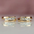 Luxury Zircon Hoop Earrings For Women, Super Sparkling Slim Face Versatile Fashion Jewelry view 3