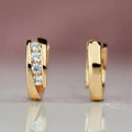 Luxury Zircon Hoop Earrings For Women, Super Sparkling Slim Face Versatile Fashion Jewelry view 2