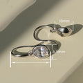 Simple Geometric Drop Earrings For Women With Inlaid Zircon, Shiny Elegant Engagement Jewelry view 4