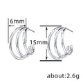 Fashion Minimalist Multi Layer Line Earrings French Elegant Geometric Daily Wear Jewelry view 4
