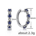 Light Luxury Small Zircon Hoop Earrings For Women Fashion Banquet Jewelry view 4