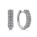 Classic Simple Hoop Earrings For Women With Inlaid Zircon, Elegant Daily Fashion Jewelry view 2