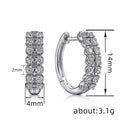 Classic Simple Hoop Earrings For Women With Inlaid Zircon, Elegant Daily Fashion Jewelry view 4