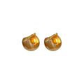 Metal U-Shaped Basket Hoop Earrings For Women Geometric Fashion Ear Cuffs Premium Niche Style view 5