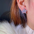 Delicate Flower Stud Earrings For Women Water Drop Geometric Fresh Pastoral Jewelry view 3