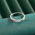 Women's Minimalist Colorful Zircon Ring, Fashion Creative Personality Finger Ring With Sleek Design view 4