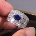 Light Luxury Full Zircon Three Layer Ring For Women Engagement Banquet Dress Jewelry view 1