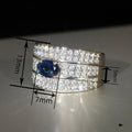 Light Luxury Full Zircon Three Layer Ring For Women Engagement Banquet Dress Jewelry view 4