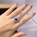 Light Luxury Full Zircon Three Layer Ring For Women Engagement Banquet Dress Jewelry view 3