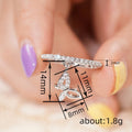 Korean Japanese Butterfly Pendant Ring For Women Zircon Inlaid Forest Style Fashion Jewelry view 4