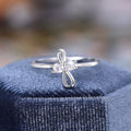 Simple Bowknot Zircon Ring For Women Daily Wear Classic Plain Band Fashion Jewelry view 2
