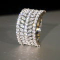 Sparkling Geometric Leaf Single Ring For Women, Niche Design Wedding Engagement Jewelry view 2