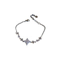 Sparkly Silver Star Copper Jewelry Set With Stud Earrings Bracelet And Necklace view 5
