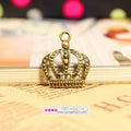 Classic Crown Metal Charm Pendant in 3 Finishes for Jewelry Making view 2