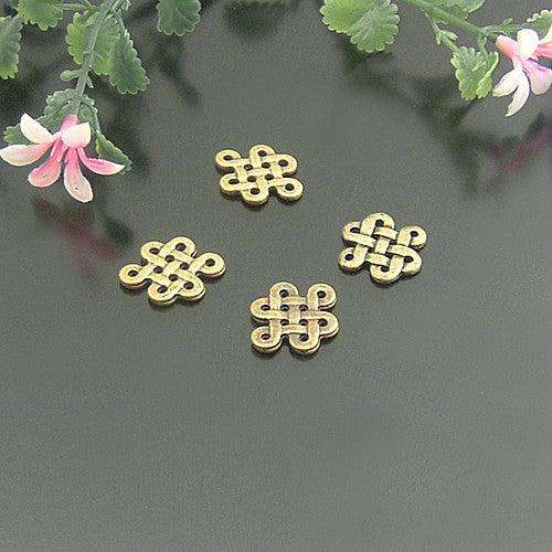 Alloy Chinese Knot Charm Pendant 17x14mm