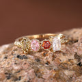 Women's Geometric Ring With Colorful Zircon, Light Luxury Simple Elegant Fashion Jewelry view 2