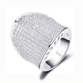 Half Circle Rhinestone Single Ring For Women, Exaggerated Fashion Niche Jewelry view 1