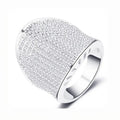 Half Circle Rhinestone Single Ring For Women, Exaggerated Fashion Niche Jewelry view 5