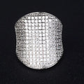 Half Circle Rhinestone Single Ring For Women, Exaggerated Fashion Niche Jewelry view 3