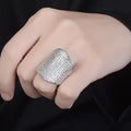 Half Circle Rhinestone Single Ring For Women, Exaggerated Fashion Niche Jewelry view 2