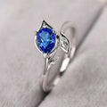 Zircon Inlaid Geometric Leaf Ring For Women, Plant Theme Light Luxury Fashion Jewelry view 3