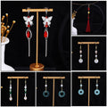New Chinese Butterfly Waterdrop Pearl Tassel Ear Hooks, Peace Buckle Qipao Costume Earrings view 2