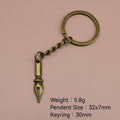 Zinc Alloy Simple Pen Keychain Bag Charm Gift view 2