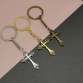 Metal Cross Keychain Key Ring Bag Charm Gift view 1