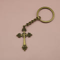 Metal Cross Keychain Key Ring Bag Charm Gift view 6