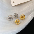 Minimalist Metal Twist Hoop Earrings For Women Geometric Round Light Luxury Commuter Style view 4