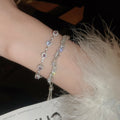 Adjustable Zircon Star Faux Pearl Bangle For Women Minimalist Retro Geometric Jewelry view 1