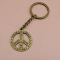 Zinc Alloy Peace Sign Keychain for Bag Charm Gift view 6