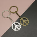 Zinc Alloy Peace Sign Keychain for Bag Charm Gift view 1