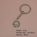Zinc Alloy Sunflower Keychain Bag Charm Gift Key Ring view 2