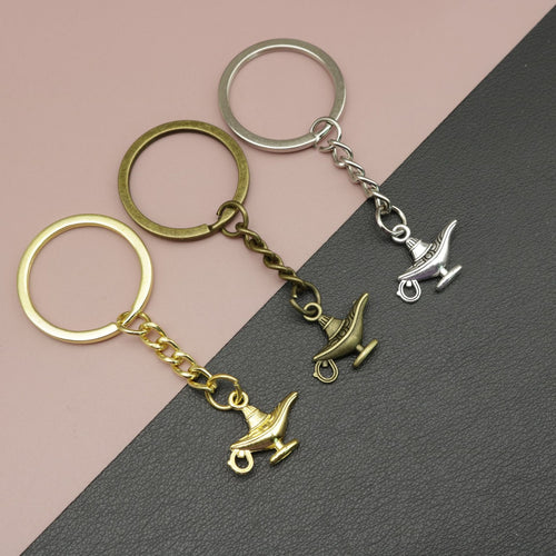 Metal Magic Lamp Keychain Bag Charm Gift