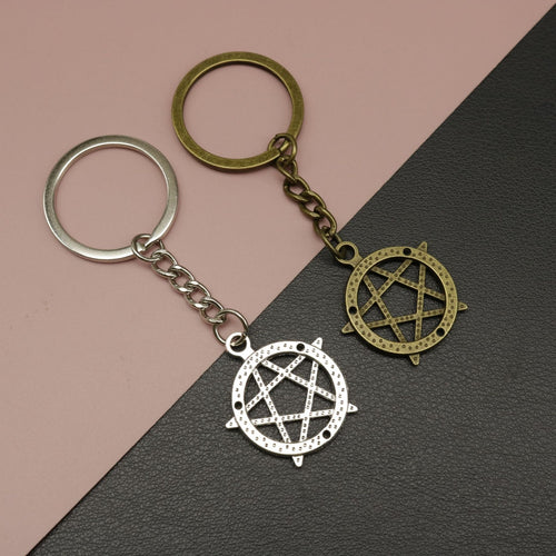 Zinc Alloy Five Point Star Keychain For Bag Charm Gift