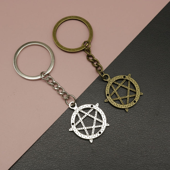 Zinc Alloy Five Point Star Keychain For Bag Charm Gift