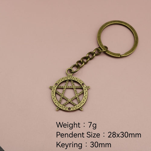 Zinc Alloy Five Point Star Keychain For Bag Charm Gift
