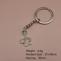 Zinc Alloy Cobra Snake Shape Keychain Bag Charm Gift Accessory view 2