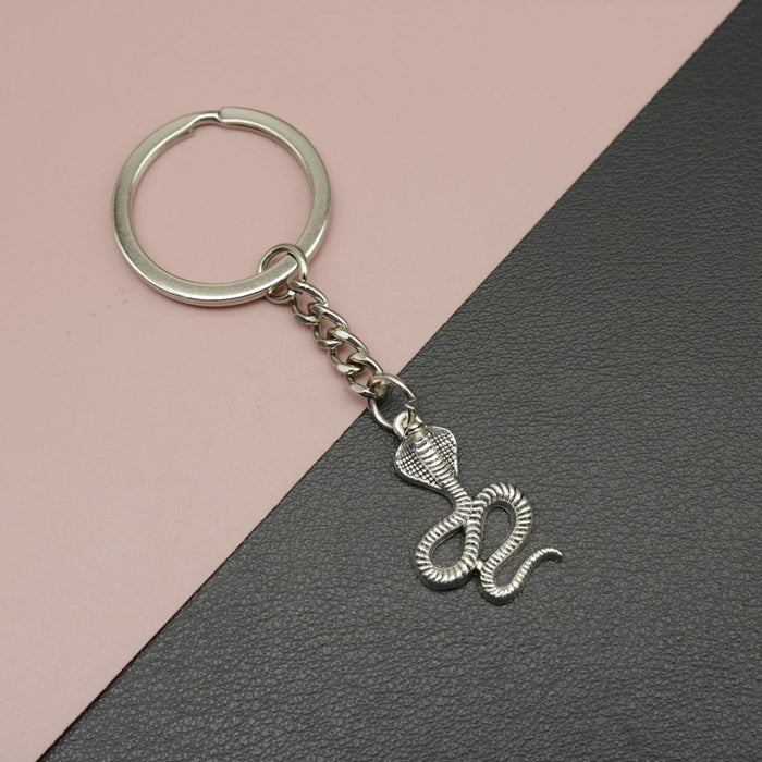 Zinc Alloy Cobra Snake Shape Keychain Bag Charm Gift Accessory