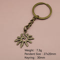 Alloy Sun Charm Keychain Bag Charm view 2