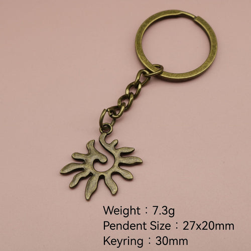 Alloy Sun Charm Keychain Bag Charm