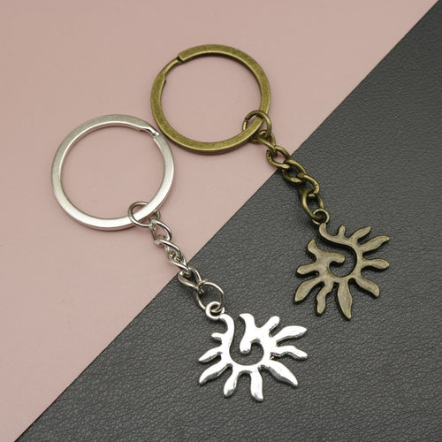 Alloy Sun Charm Keychain Bag Charm