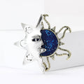 Alloy Enamel Half Sun Brooch Pin For Suits And Sweaters view 2