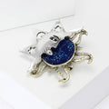 Alloy Enamel Half Sun Brooch Pin For Suits And Sweaters view 3