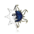 Alloy Enamel Half Sun Brooch Pin For Suits And Sweaters view 5