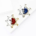 Alloy Enamel Half Sun Brooch Pin For Suits And Sweaters view 1