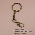 Zinc Alloy LOVE Letter Keychain Bag Charm Gift view 2